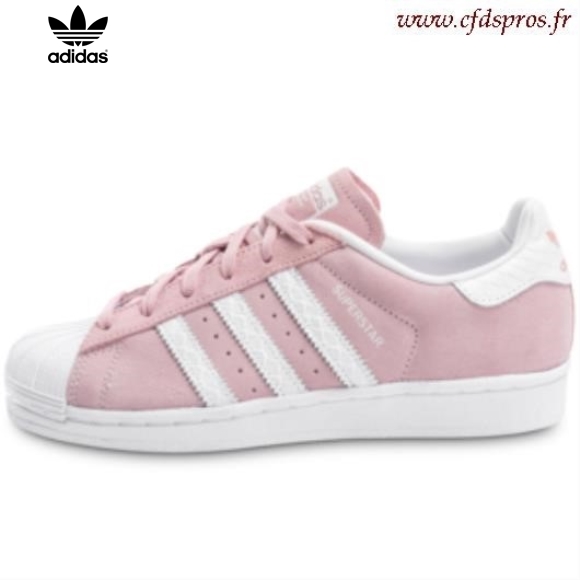 chaussure superstar femme rose