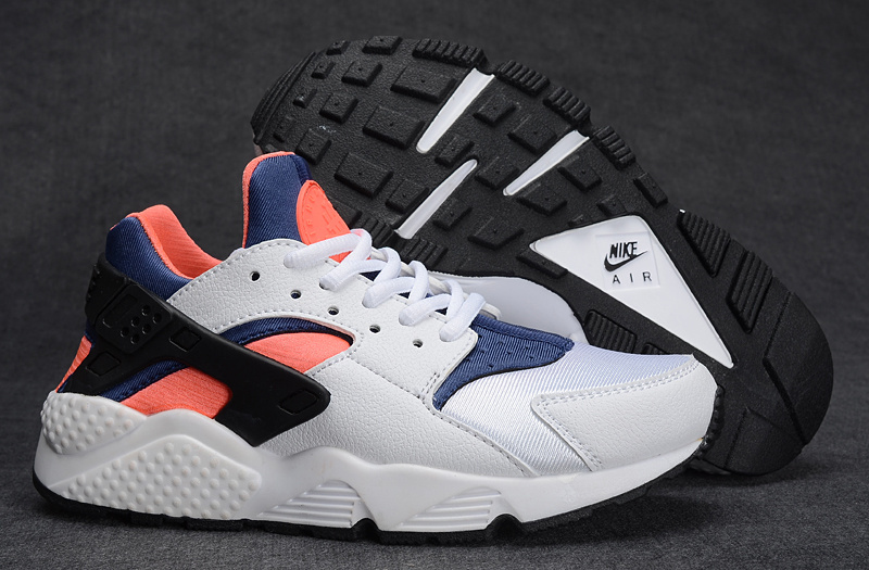 nike huarache blanche et bleu
